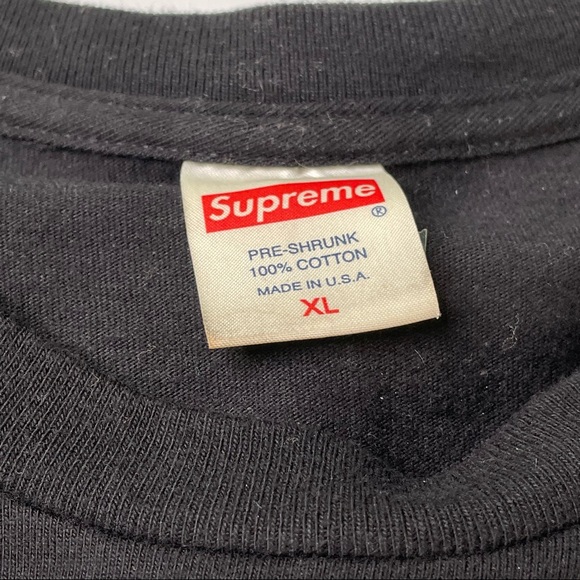 Supreme Black Color 2 Sided Splat Logo Mens XL T-Shirt - Picture 5 of 6